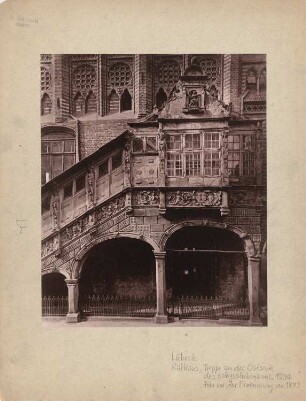 Rathaus, Lübeck: Treppe an der Ostseite