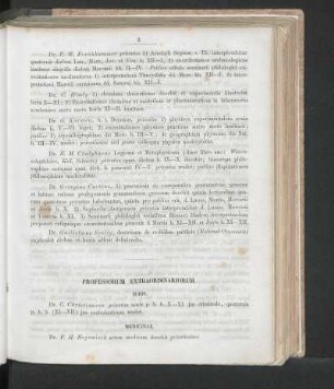 Professorum Extraordinariorum.