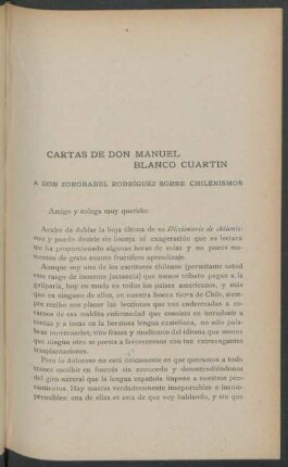 Cartas a Don Zorobabel Rodríguez sobre chilenismos