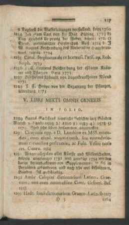 V. Libri Mixti Omnis Generis