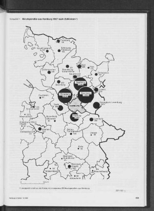 Berufspendler aus Hamburg 1987 nach Zielkreisen