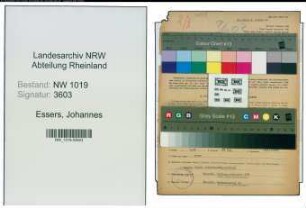 Entnazifizierung Johannes Essers , geb. 23.01.1898 (Vertreter)