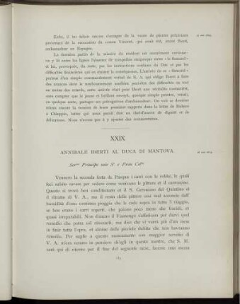 XXIX. Annibal Iberti au duc de Mantoue. Valladolid, 26 mai 1603