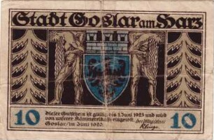 Notgeld der Stadt Goslar im Harz