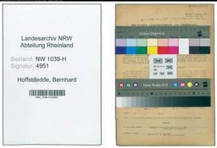 Entnazifizierung Bernhard Hoffstedde , geb. 03.06.1890 (Chemiearbeiter)