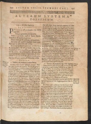 Alterum Systema Politicum.