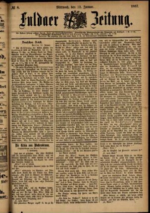 Ausgabe vom Mittwoch, den 12. Januar 1887.