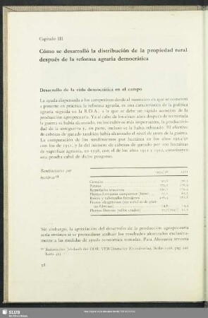 Capitulo III. Cómo se desarrolló la distribución de la propiedad rural después de la reforma agraria democrática