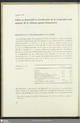 Capitulo III. Cómo se desarrolló la distribución de la propiedad rural después de la reforma agraria democrática