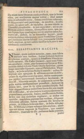 CLII. Sebastianus Maccius.
