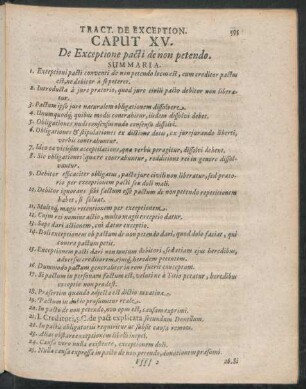 Caput XV. De Exceptione pacti de non petendo