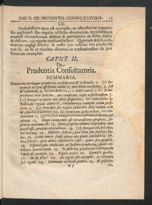 Caput II. De Prudentia Consultatoria.