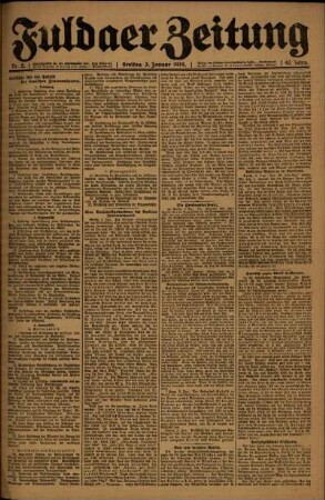 Ausgabe vom Freitag, den 03. Januar 1919.