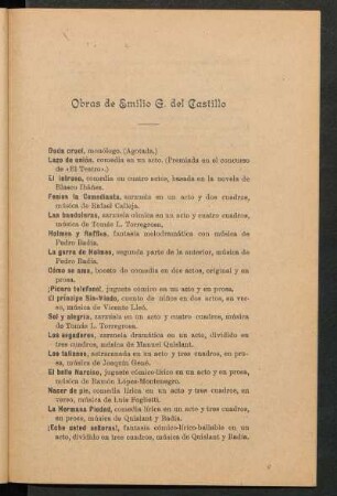 Obras de Emilio G. del Castillo