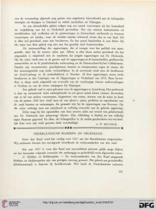 2.Ser. 11.1918: Nederlandsche Klokken- en Orgelraad