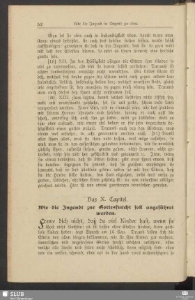Das X. Capitel. Wie die Jugendt zur Gottesfurcht angeführet werden