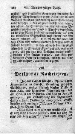Vorläufige Nachrichten