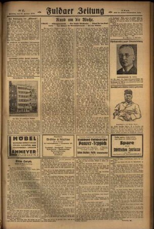 Dritte Ausgabe vom Sonntag, den 20. Januar 1929.