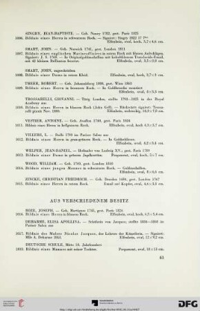 Aus verschiedenem Besitz (Nr. 1016-1051)