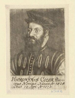 Hieronymus Coler; geb. 1528; gest. 13.09.1573