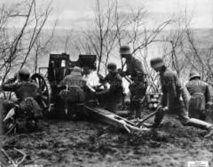 Deutsche Artillerie im Einsatz in der Champagne