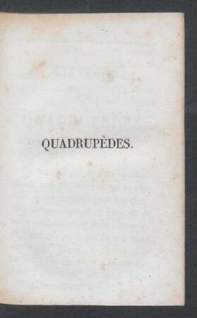 Histoire des quadrupèdes.