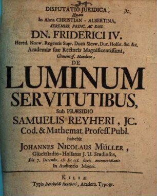 Disp. iur. de luminum servitutibus