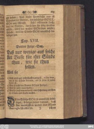 Cap. XVII. Dritter Folge-Satz. Daß nur wenige auf solche Art Busse für ihre Sünde thun, wie sie thun sollen.