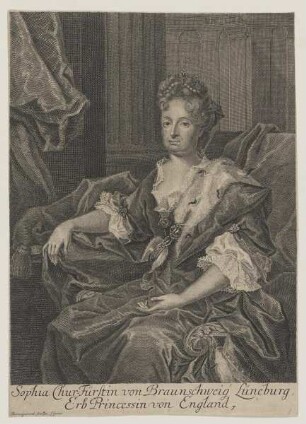 Bildnis der Sophia, Chur=Fürstin von Braunschweig Lüneburg