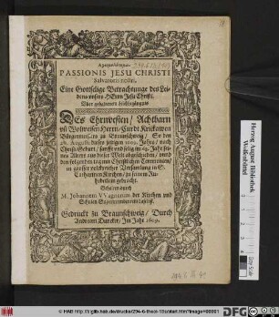 Agiomeletēma Passionis Jesu Christi Salvatoris nostri
