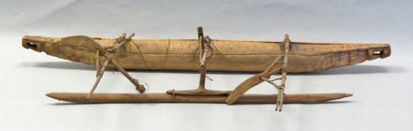 Model of an outrigger boat