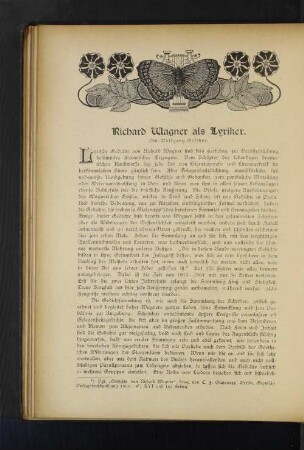 Richard Wagner als Lyriker