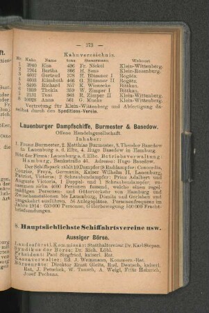 Lauenburger Dampfschiffe, Burmester & Basedow.