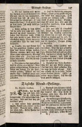 197-205, Taegliche Abend-Gesaenge (318 - 332)
