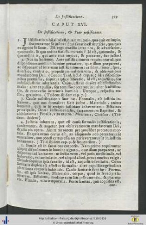Caput XVI. De justificatione... - Caput XVIII. De Merito Bonorum Operum.
