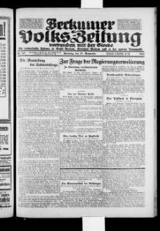 Beckumer Volks-Zeitung. 1921-1930