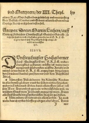 Antwort Doctor Martin Luthers ...