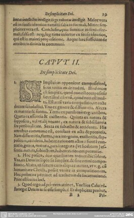 Caput II. De simplicitate Dei