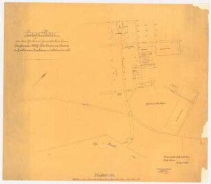 Landhaus Wolf Wertheim, Berlin-Kladow: Vermessungsplan der Gärtnereianlage 1:500