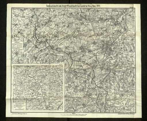 Karte 3. Tankschlacht und Angriffsschlacht bei Cambrai Nov./Dez. 1917.