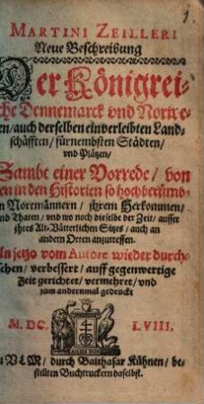 Neue Beschreibung der Königreiche Dennemark und Norwegen