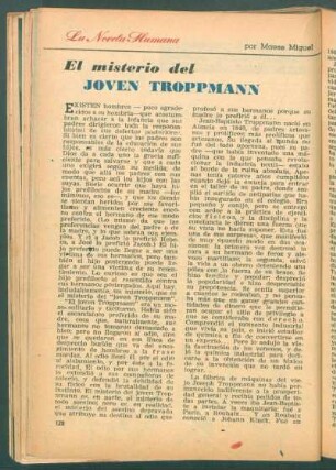 El misterio del "joven Troppmann" : La novela humana