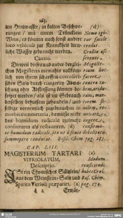 Cap. LIII. Magisterium Tartari Virtiolatum