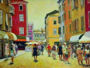 Straße in Rovinj (Kroatien)