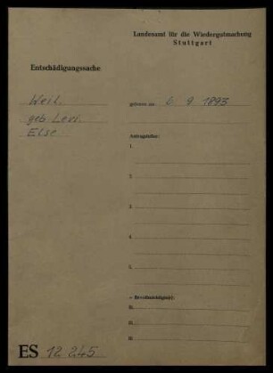 Weil, Else geb. Levi