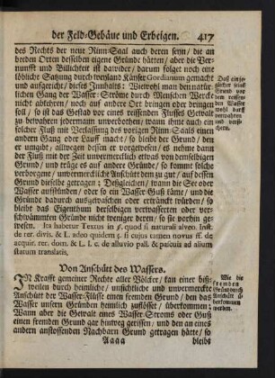 Von Anschütt des Wassers