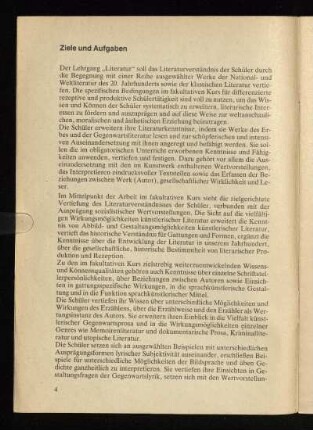 Ziele und Aufgaben