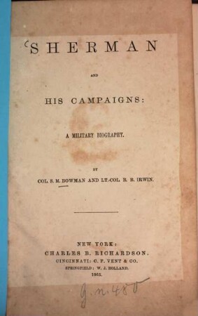 Sherman and his campaigns : a Military biography