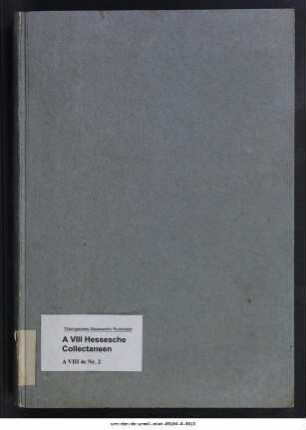 Reisejournale von Friedrich Karl und Johann Friedrich von Schwarzburg-Rudolstadt