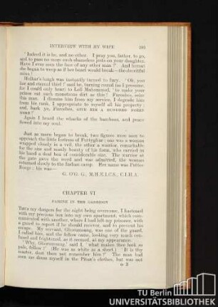 Chapter VI. Famine in the garrison.